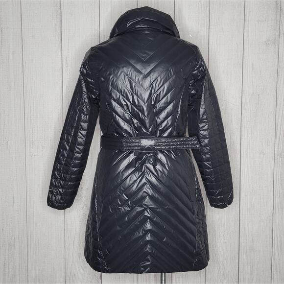 Eddie Bauer Trinity Feather Down Filled Black Parka, size XL - Picture 4 of 8